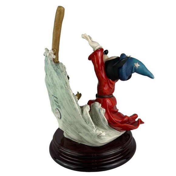 GIUSEPPE ARMANI DISNEY Mickey Mouse Sorcerer's Apprentice Sculpture Signed Coin - Picture 6 of 16